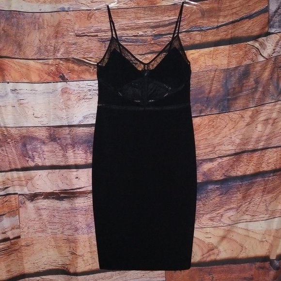 BARDOT 8 NWT Jayne Black Lace Insert Pencil Dress Rockabilly Pin-up - Picture 8 of 13